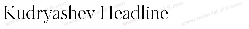 Kudryashev Headline字体转换